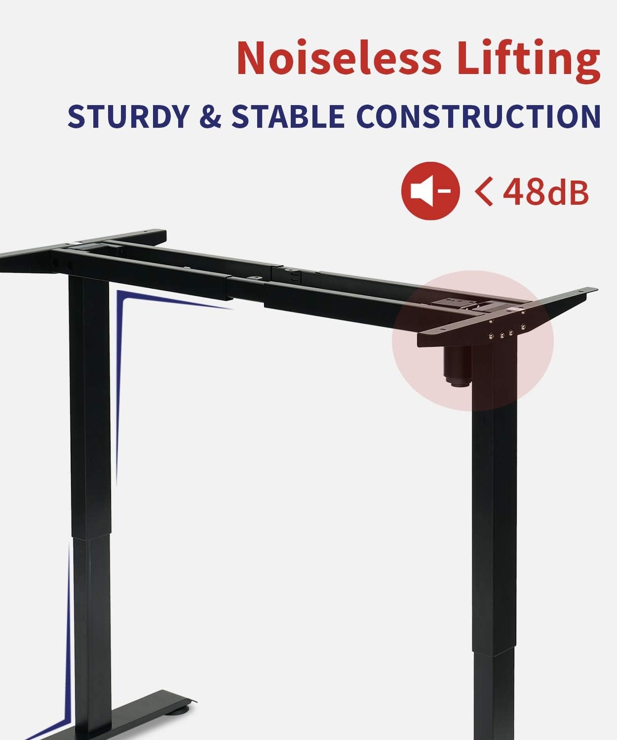 image:imageCLATINA Adjustable Height Standing Desk with Electric for Sit Stand Up Computer Home and Office 55 x 28 Inch Willow Top Black Frame BEREZI