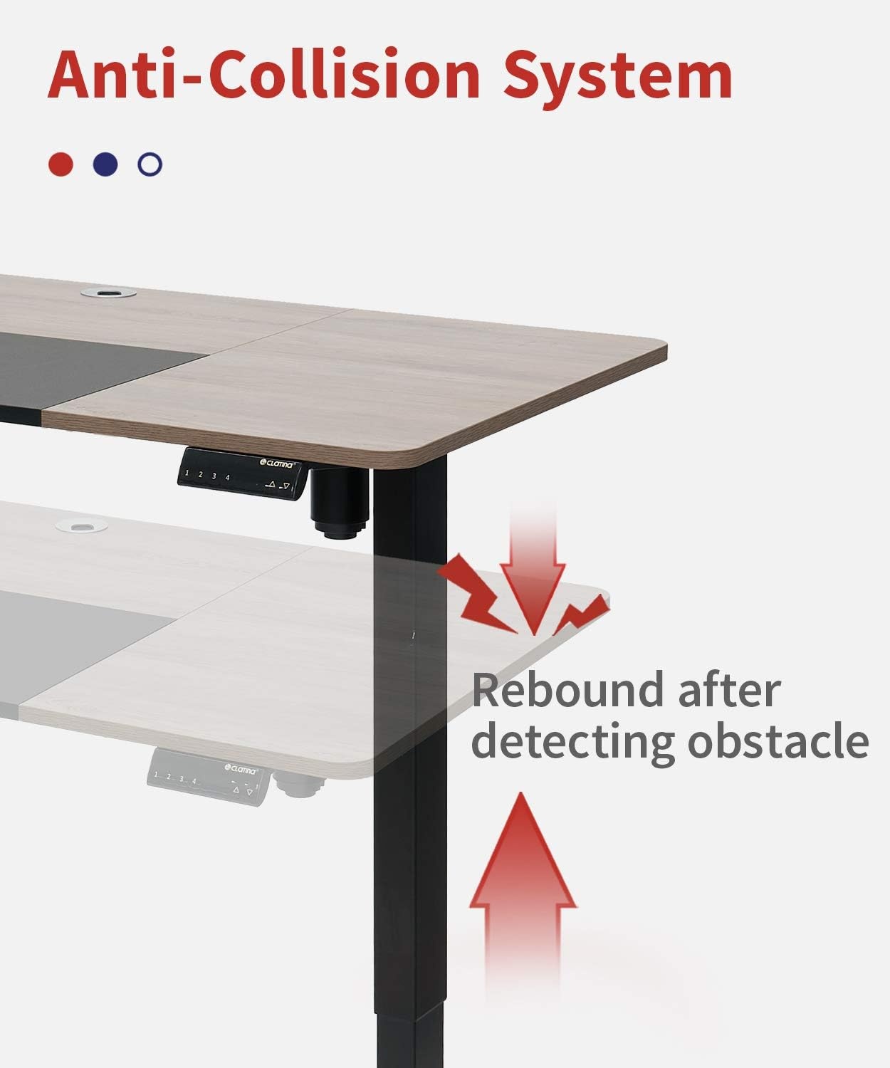 image:imageCLATINA Adjustable Height Standing Desk with Electric for Sit Stand Up Computer Home and Office 55 x 28 Inch Willow Top Black Frame BEREZI