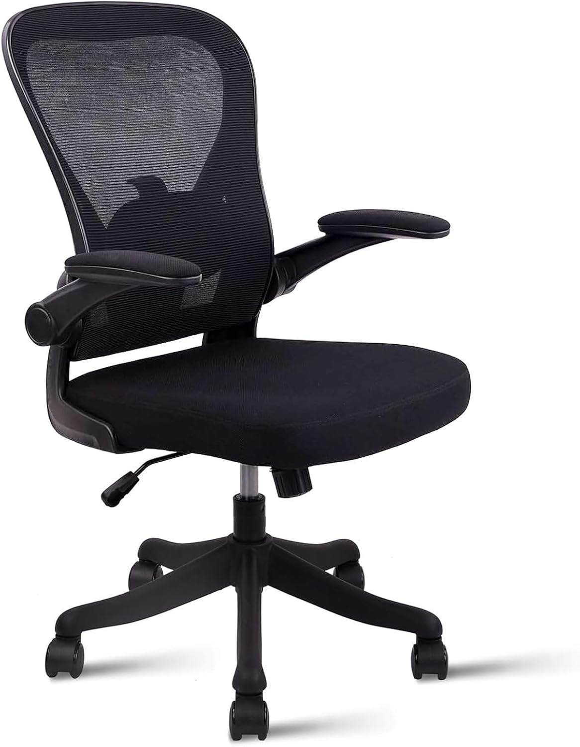 image:imageCLATINA Office Computer Desk Chair Ergonomic Mesh Rolling Work Chairs Executive Task Chairs with Adjustable Lumbar Support Flipup Armrests for HomeBedroomStudy Conference Black