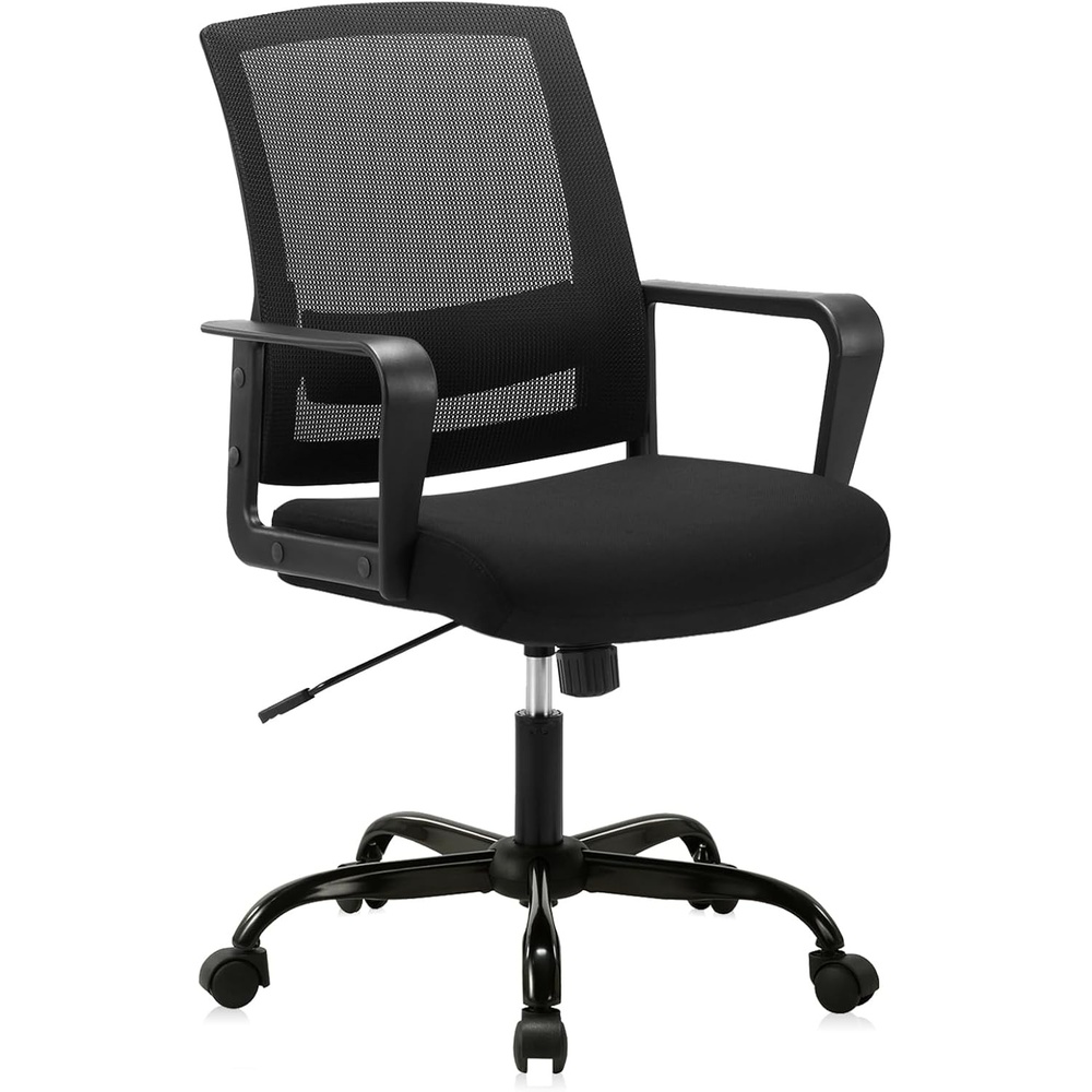 image:imageCLATINA Ergonomic Rolling Mesh Desk Chair with Executive Lumbar Support and Adjustable Swivel Design for Home Office Computer Black 2 PackBlack