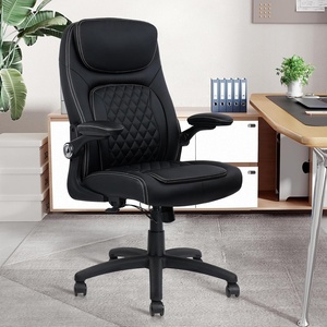 image:imageCLATINA Ergonomic Office Chair with 3D Armsamp 400 LBS Black Leather Executive Desk Chairs Adjustable Height Swivel Rocking Rolling Computer Task Chair for Home Working