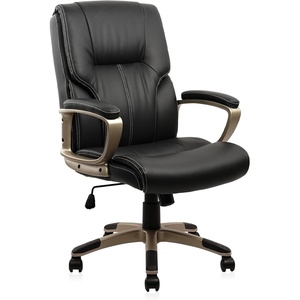 image:imageCLATINA Executive Office Chair with High Back PU Leather Chairs with Wheels and Arms Managerial Chairs with Soft Padded Armrest Lumbar Support Swivel Rolling Computer Desk Chair 400 LBS