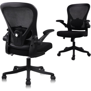 image:imageCLATINA Office Computer Desk Chair Ergonomic Mesh Rolling Work Chairs Executive Task Chairs with Adjustable Lumbar Support Flipup Armrests for HomeBedroomStudy ConferenceBlack 2Pack