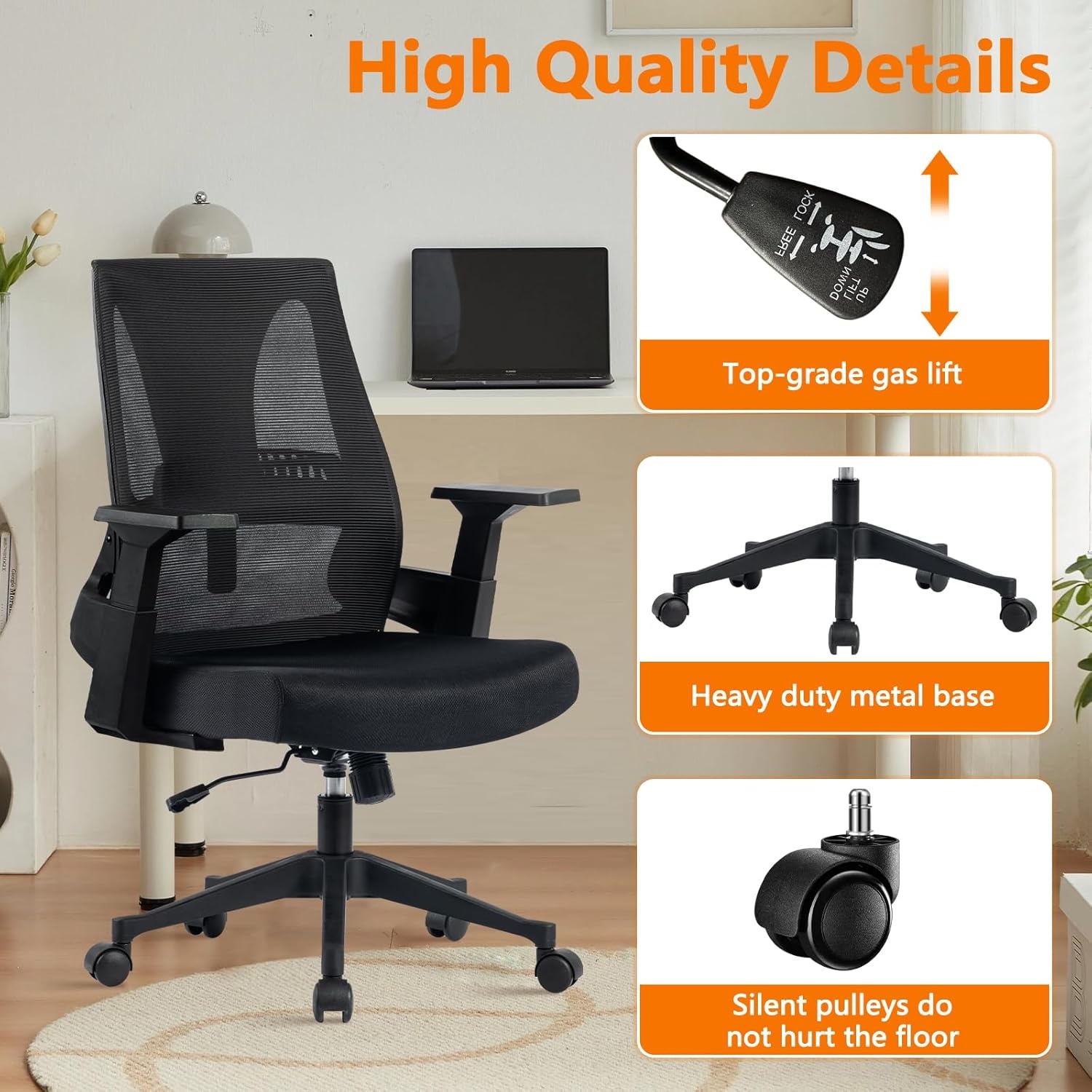 image:imageCLATINA 500lbs Big and Tall Office Chair Heavy Duty Mesh Ergonomic Computer Chairs with Adjustable Lumbar Support and Wide Comfy Seat for Home Office Conference Heavy People Black1 Pack