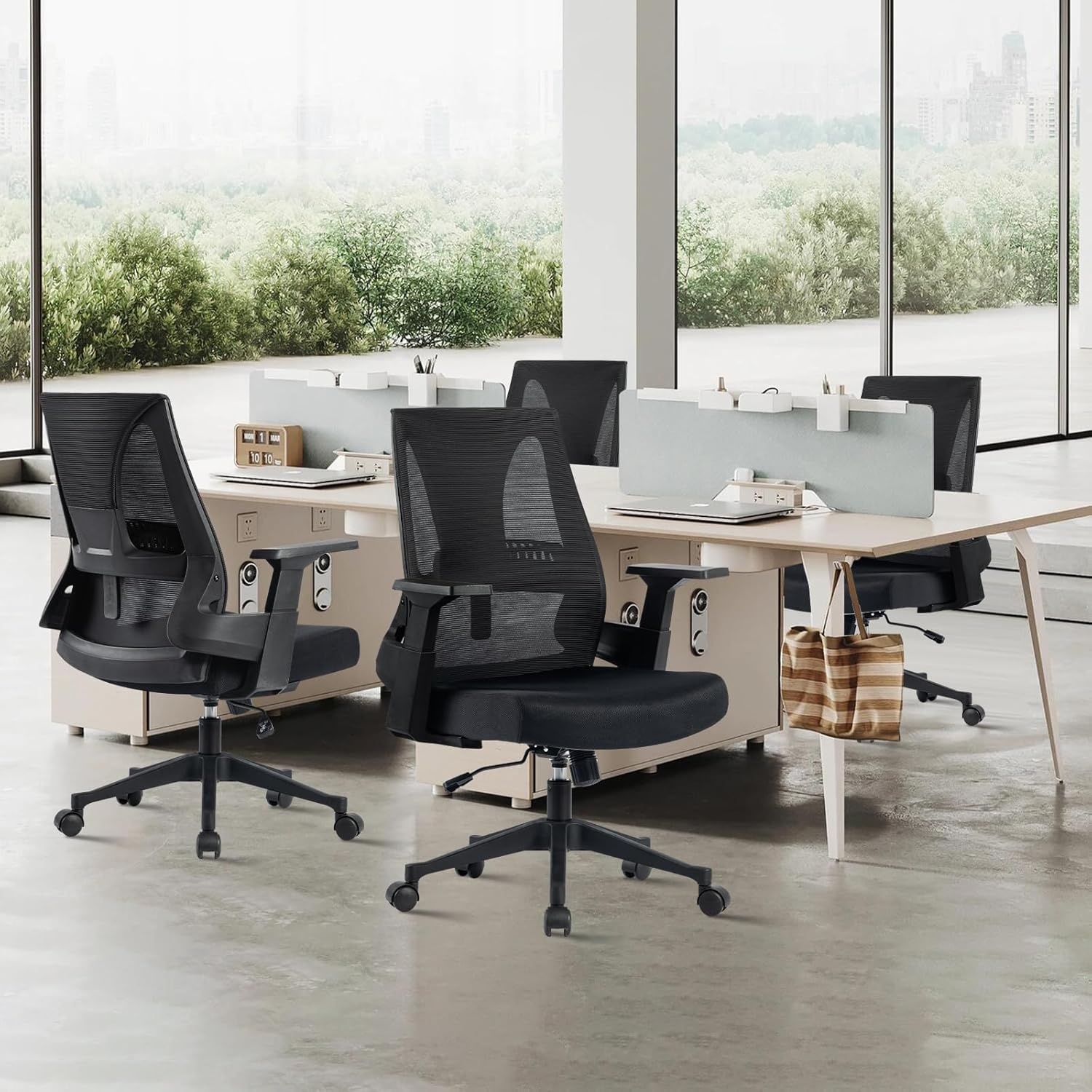 image:imageCLATINA 500lbs Big and Tall Office Chair Heavy Duty Mesh Ergonomic Computer Chairs with Adjustable Lumbar Support and Wide Comfy Seat for Home Office Conference Heavy People Black1 Pack