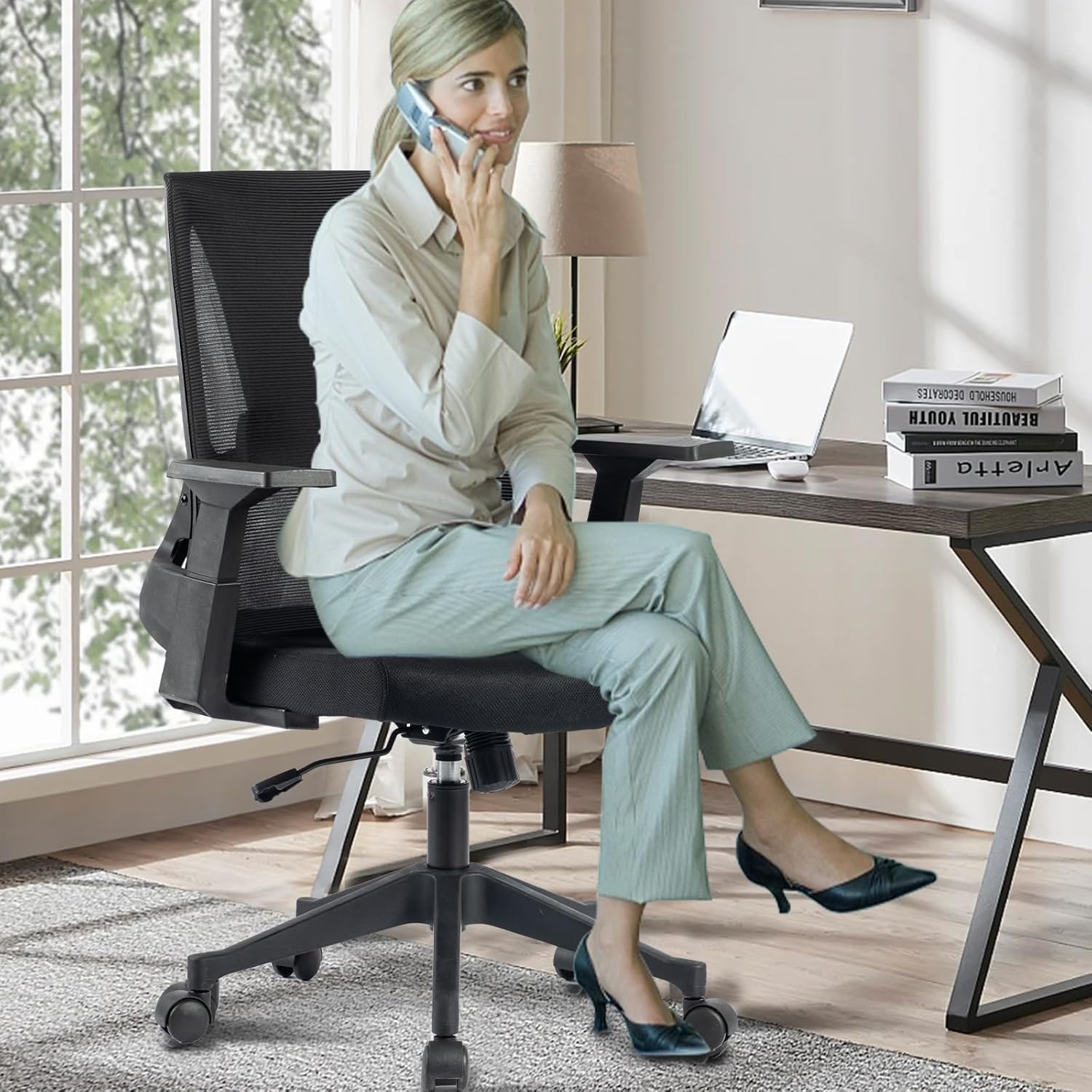 image:imageCLATINA 500lbs Big and Tall Office Chair Heavy Duty Mesh Ergonomic Computer Chairs with Adjustable Lumbar Support and Wide Comfy Seat for Home Office Conference Heavy People Black1 Pack
