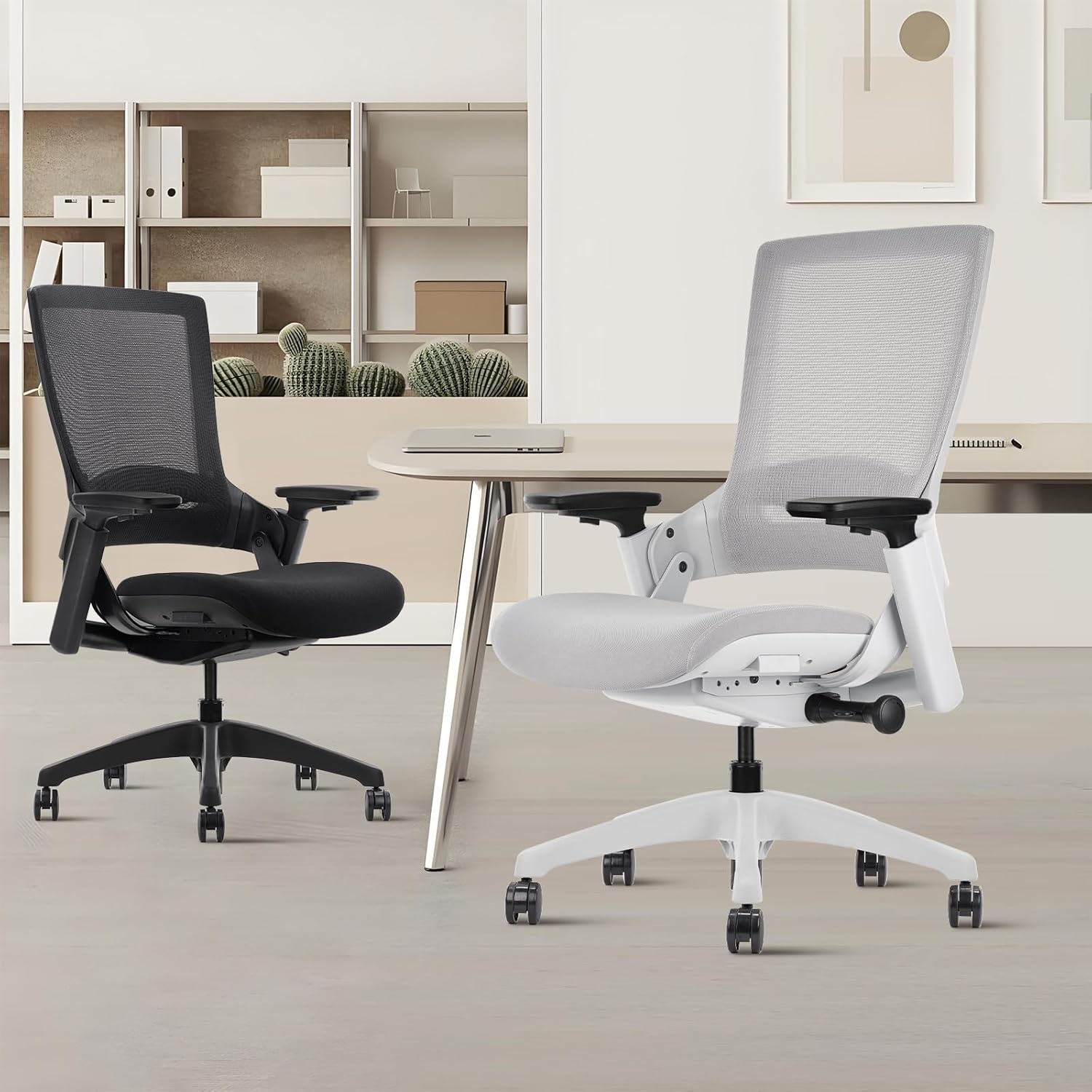 image:imageCLATINA Office Chair Swivel Executive Chair Adjustable Ergonomic Computer Chair with 3D Armrest and Lumbar Support Mesh Backrest Task Chair for Home Office Conference Room