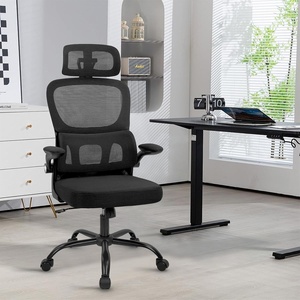 image:imageCLATINA Ergonomic Chair with FlipUp Arms and Lumbar Support High Back Mesh Computer Executive Chairs with Adjustable Headrest for Home Task Conference Room BlackBlack